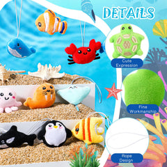 Libima sea creature keychain lanyard attachment demonstrates easy hanging.