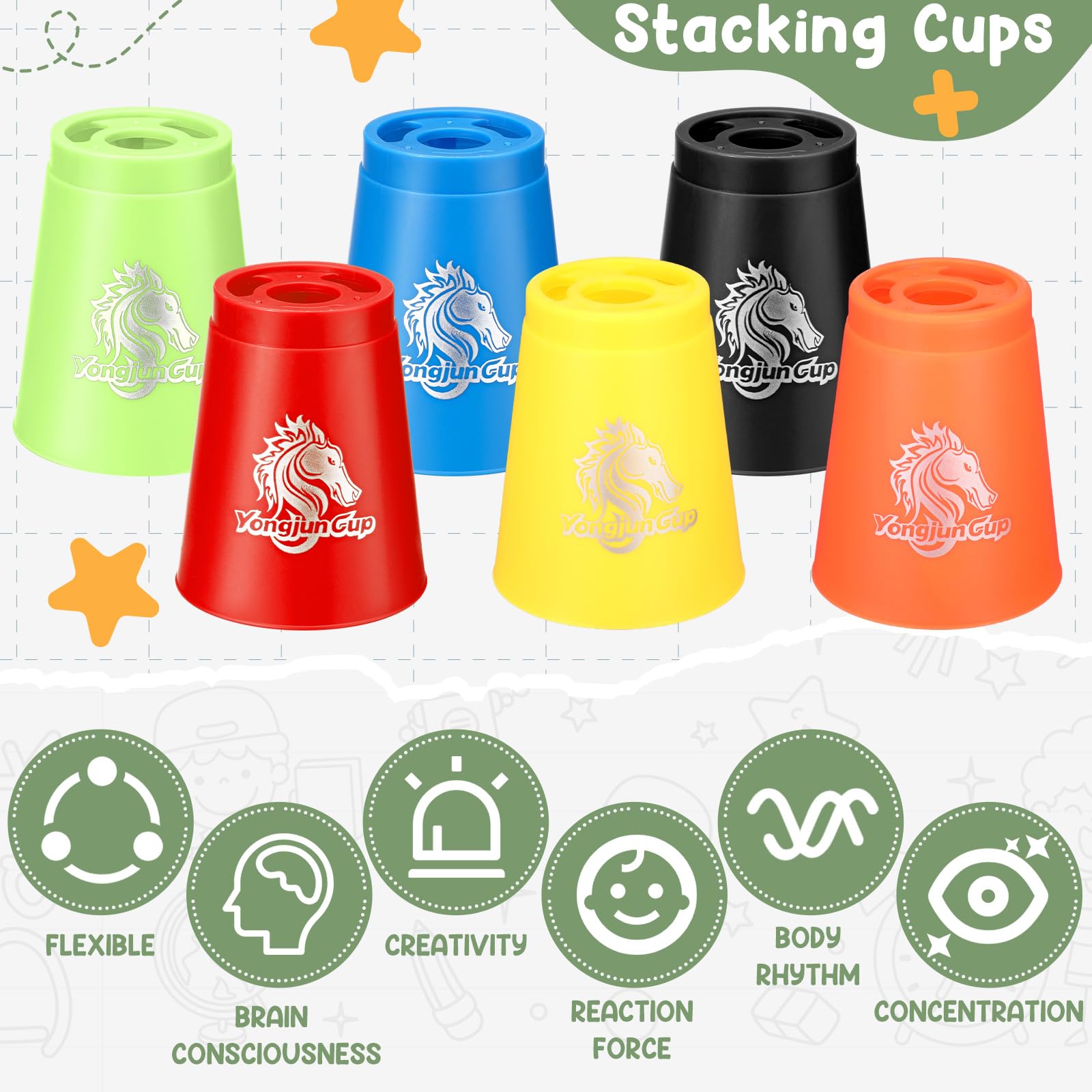 Libima compact travel cups kit, easy to pack for trips and picnics.