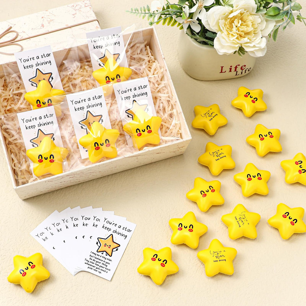 Libima star stress ball with card, ideal for inspiring gifts