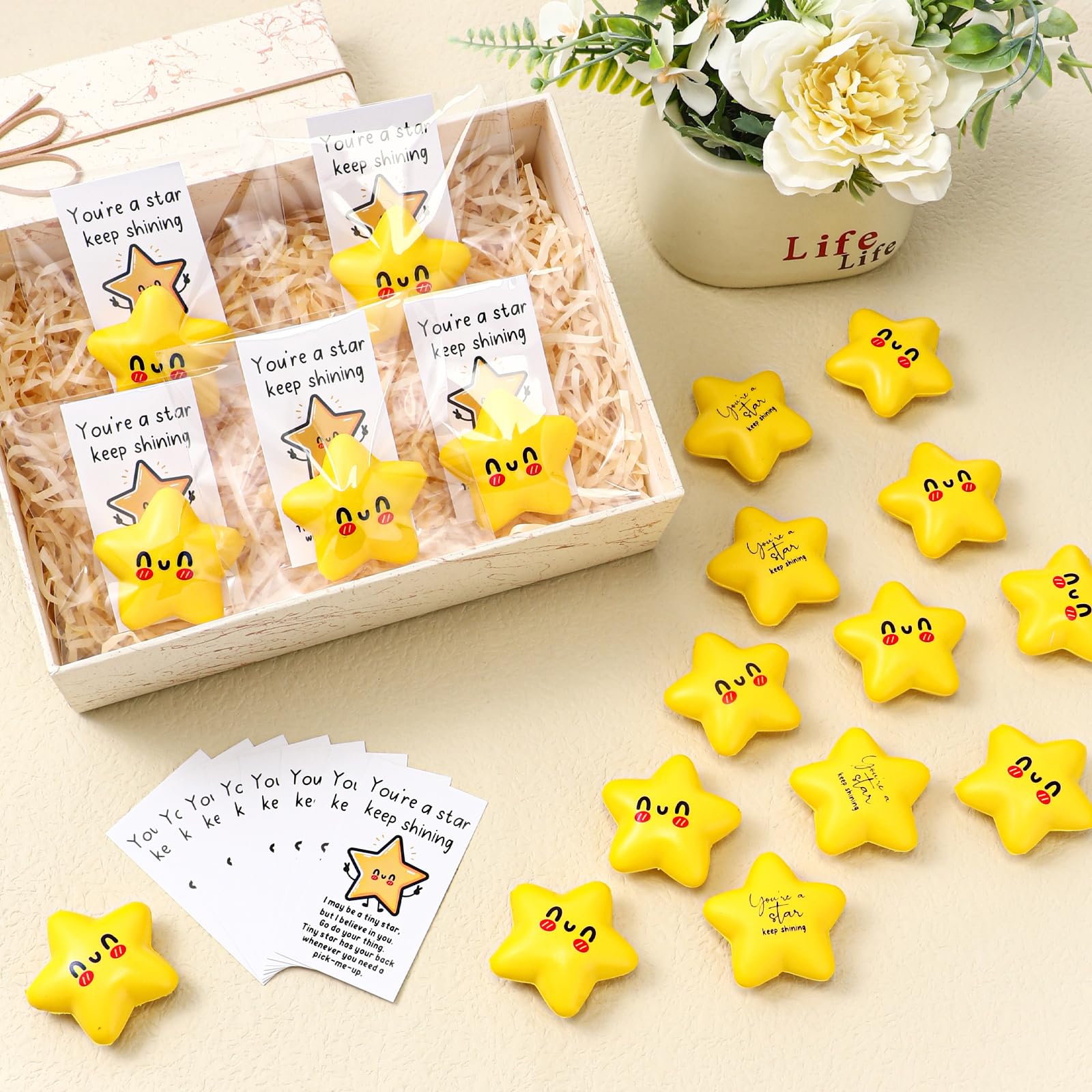 Libima star stress ball compact size, easy to carry in pocket.