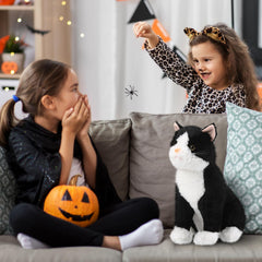 Libima tuxedo cat plush sofa decor, adds charm to spaces.