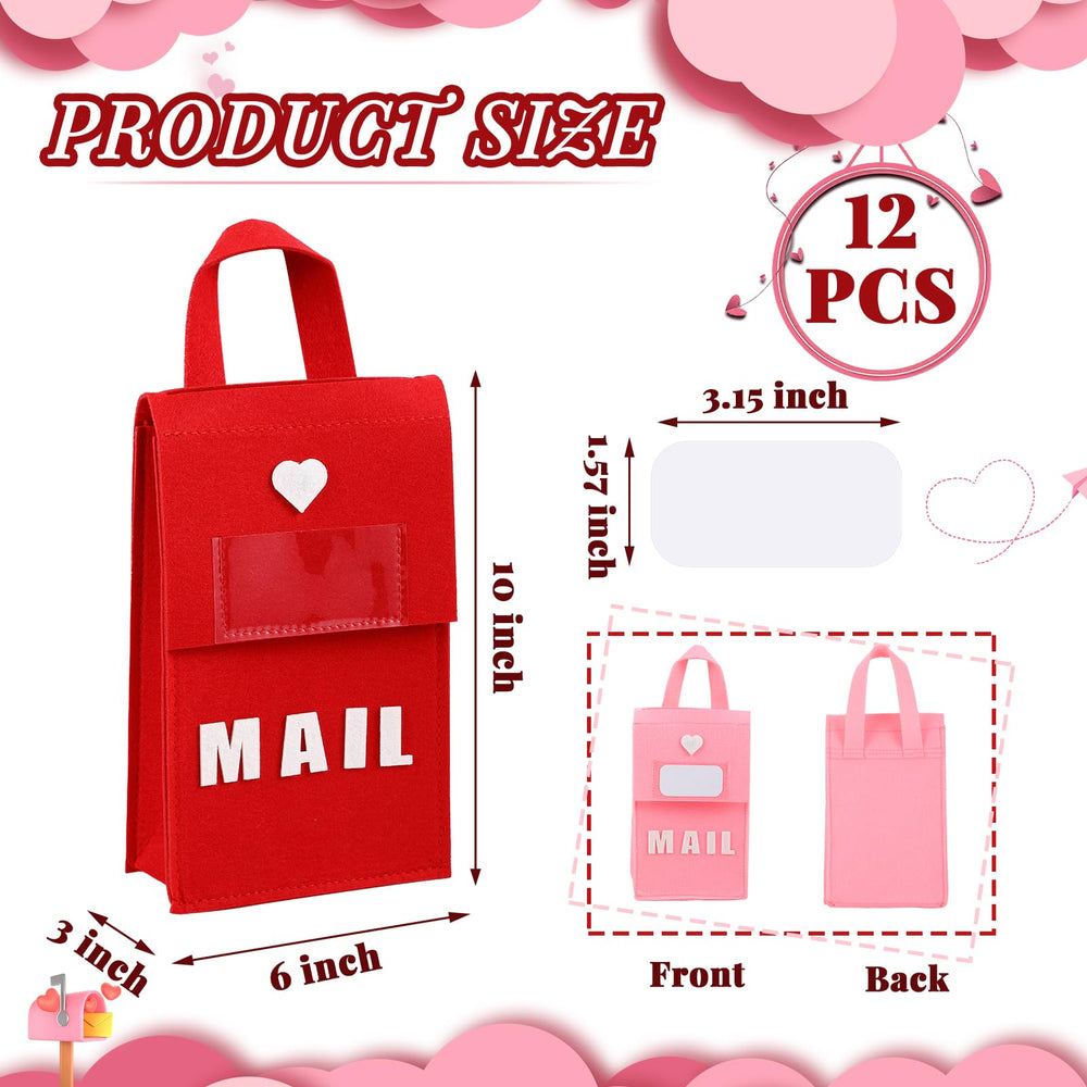Libima Valentine felt mailbox colors showcase six vibrant finishes for festive decor.