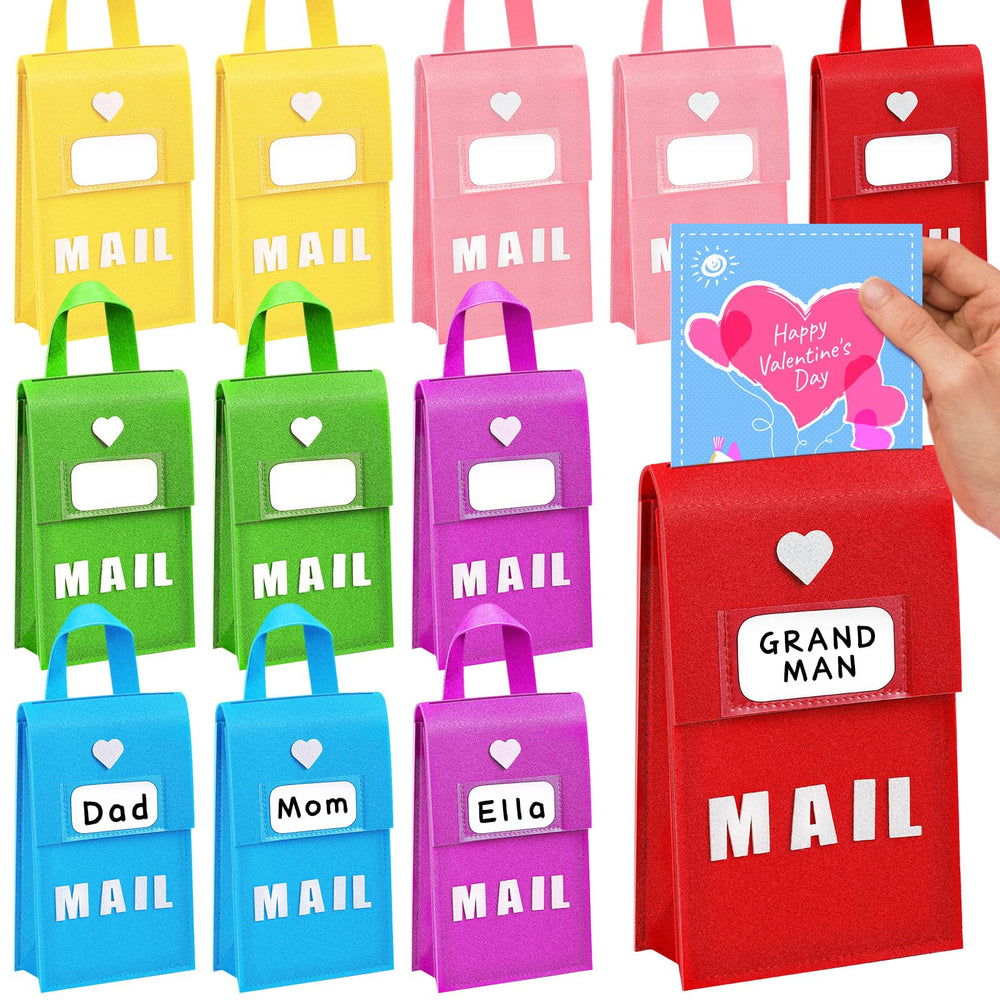Libima Valentine felt mailbox packaging highlights bundle convenience for classrooms.