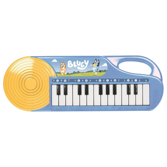LICENSE 2 PLAY Bluey 23-Note Keyboard side view promotes on-the-go learning.