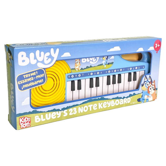 LICENSE 2 PLAY Bluey 23-Note Keyboard front view for toddlers encourages early music exploration.