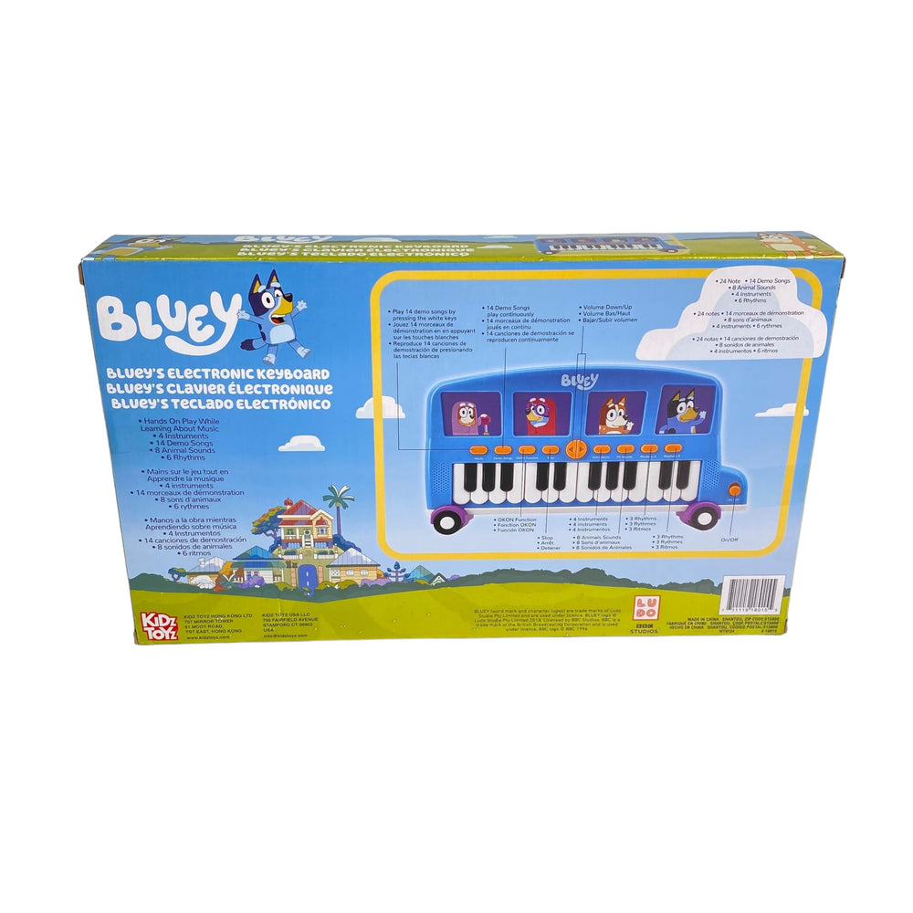 LICENSE 2 PLAY Bluey Bus Keyboard demo songs highlight fun learning moments.