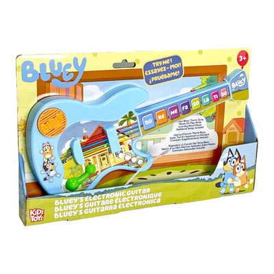 License 2 Play Bluey Music Time guitar front view promotes early rhythm learning and hands-on play