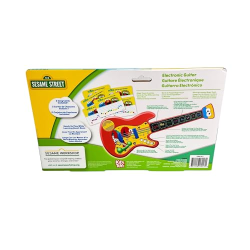 LICENSE 2 PLAY Sesame Street Music Time Guitar whammy-bar sounds inspire imaginative play experiences.