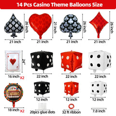 Licidecopai dice balloons bring bold centerpieces and color to game night.