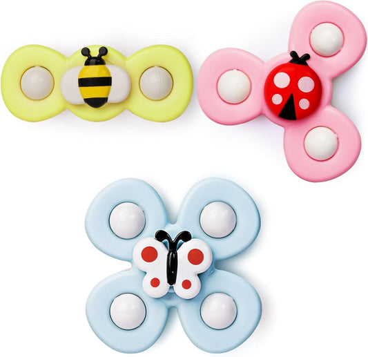 LiKee strong suction bath toy with rotating action for engaging baby play.