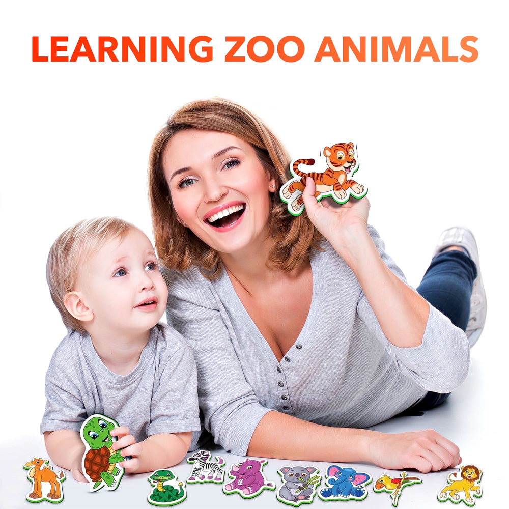 LIENO ROSIO tiger on fridge magnet boosts animal recognition and storytelling