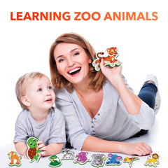 LIENO ROSIO tiger on fridge magnet boosts animal recognition and storytelling