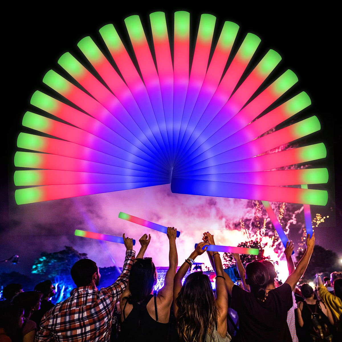 LifBetter glow sticks pack provides vivid colors for easy event lighting.