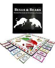 Life Sutra Bulls & Bears game box on table, ideal for family learning about markets.