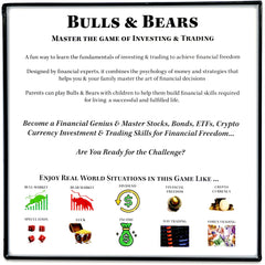Life Sutra Bulls & Bears player boards organize turns and track portfolios during play.