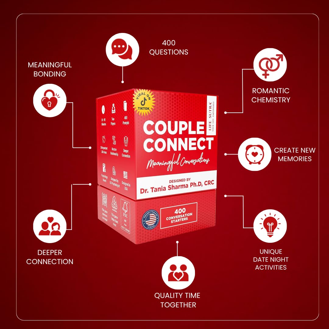 Life Sutra Couple Connect newlywed engagement shot showcases bonding prompts.