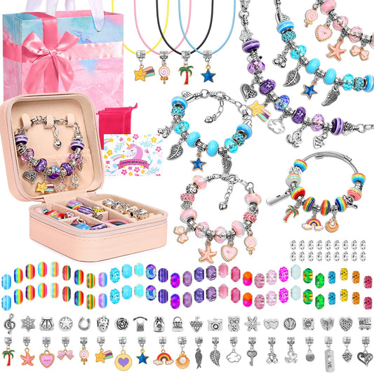 LifeisLuck charm bracelet kit overview showing a complete DIY jewelry project for creativity.