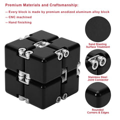 Lifidea Infinity Cube Black, side angle, durable build supports long, distraction-free play during work