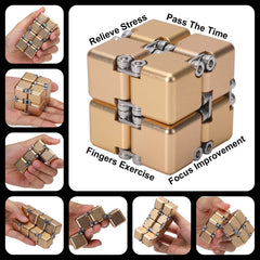 Lifidea Infinity Cube Gold palm-sized design for on-the-go use.