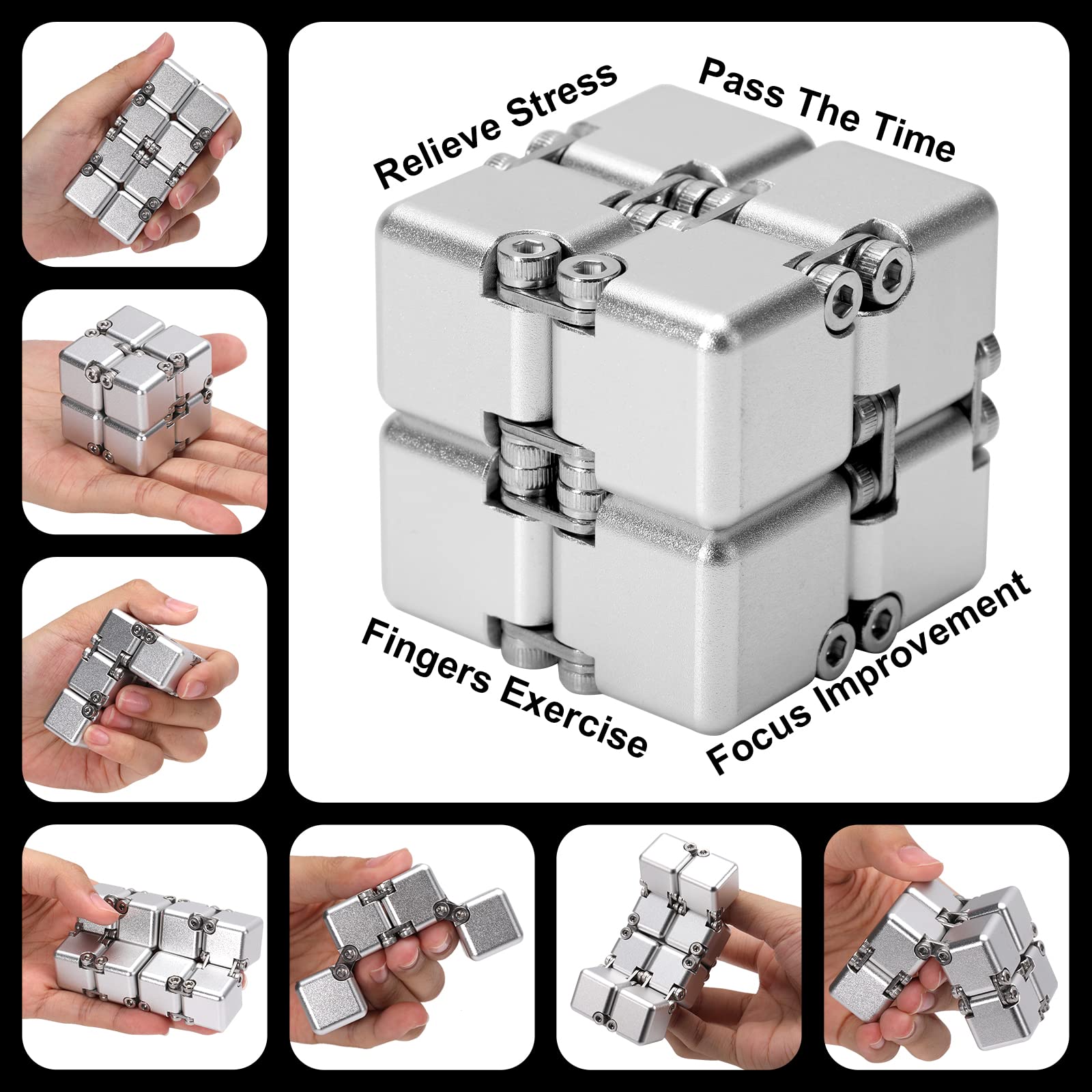 Lifidea Infinity Cube on desk, compact accessory for concentration during work or study