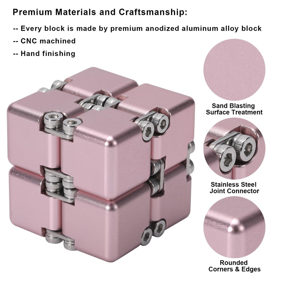 Lifidea Infinity Cube Pink close-up of grinding surface for tactile feedback