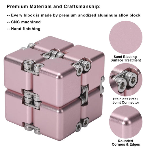 Lifidea Infinity Cube Pink close-up of grinding surface for tactile feedback