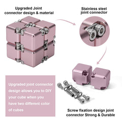 Lifidea Infinity Cube Pink handheld use for portable stress relief