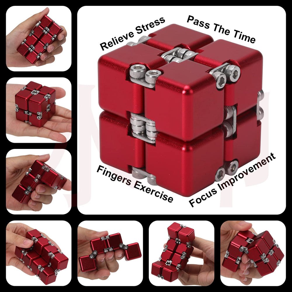 Lifidea Infinity Cube red folded configuration demonstrates versatile shapes