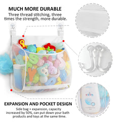 Ligereza Expansion design boosts capacity to hold more bath toys.