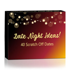 LIGETON 40 scratch-off date night cards with romantic artwork for unforgettable evenings.