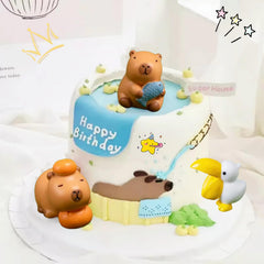 Lighibeuty capybara cake toppers: tiny resin figures add charm to celebrations.