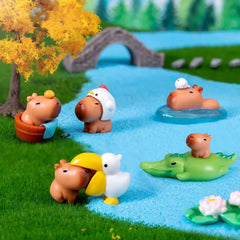 Lighibeuty dollhouse capybara figures for imaginative play and display.