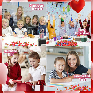 LIGHOON Valentine erasers multi-color pack great for party favors and rewards.