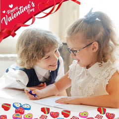 LIGHOON Valentines erasers with dots pattern for colorful notes