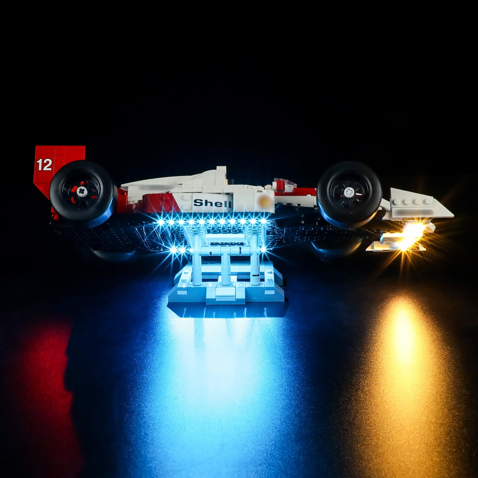 Lightailing McLaren MP4/4 LED kit battery box connection for easy power.