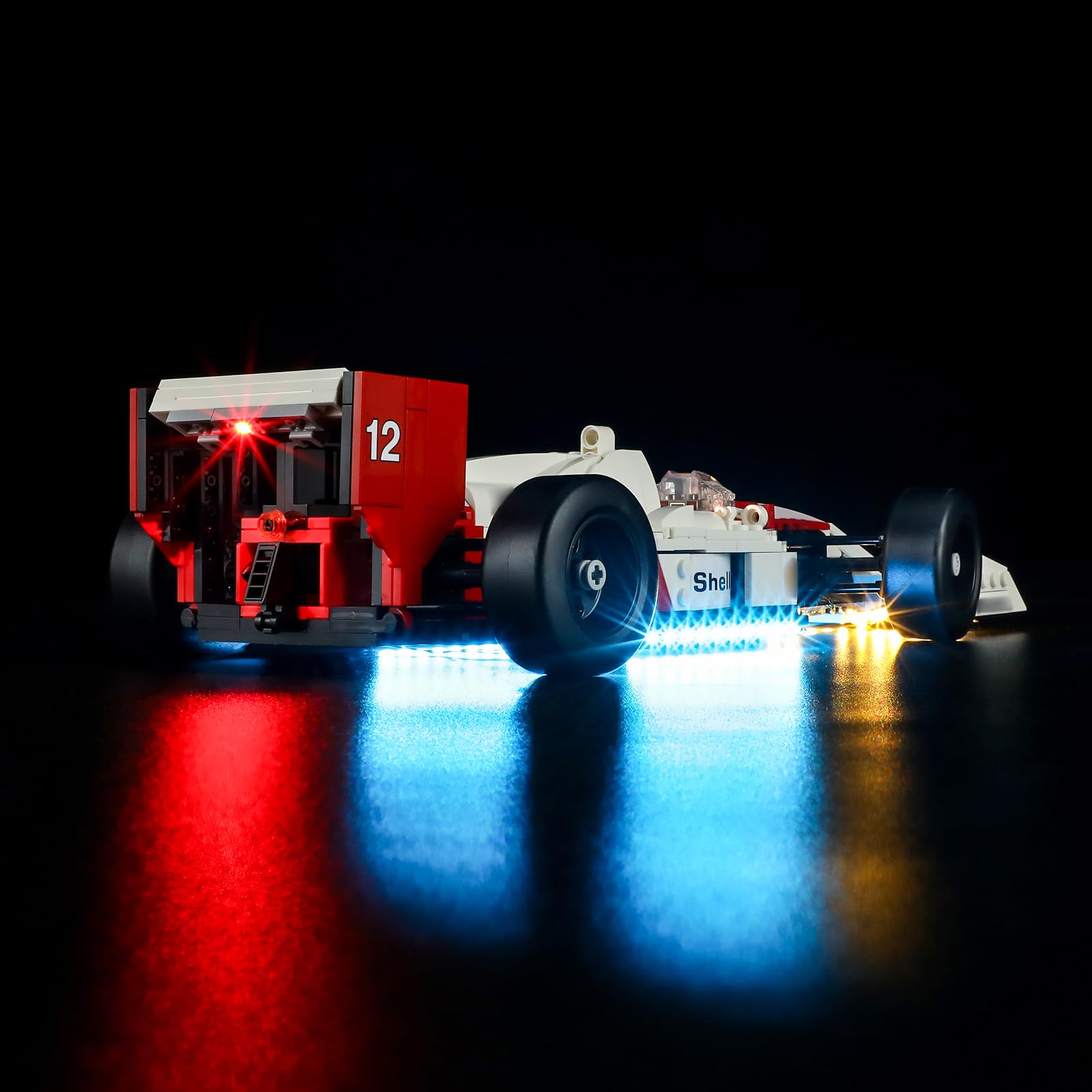 Lightailing McLaren MP4/4 LED kit side view highlights model details.