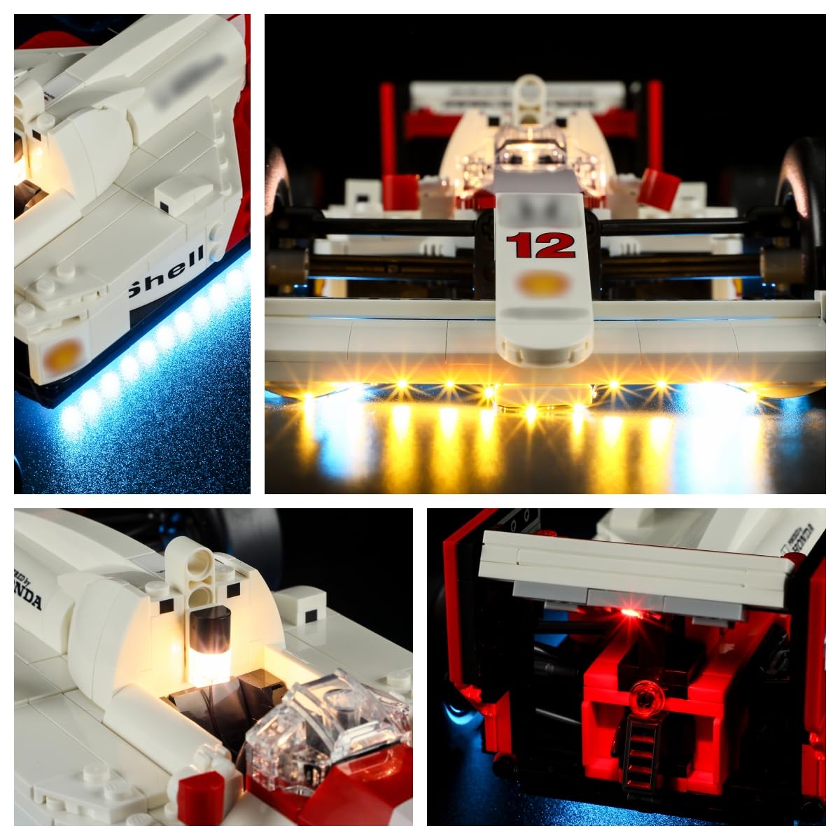 Lightailing McLaren MP4/4 LED kit USB power option for versatility.