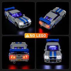 LIGHTAILING Nissan Skyline GT-R34 LED kit battery box powers the glow