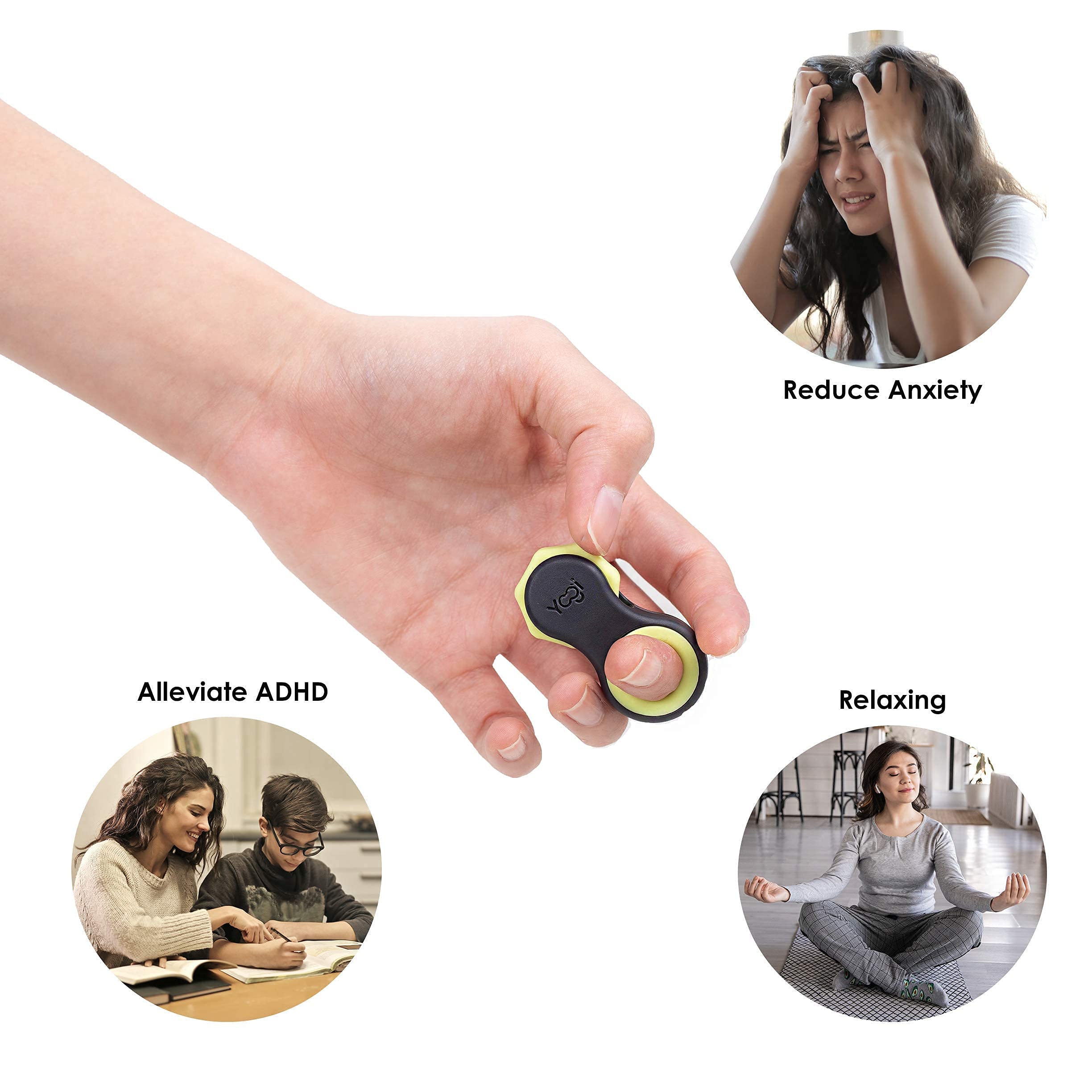 LIGHTBULB IDEAS Yogi Fidget Toy compact pocket design for on-the-go focus