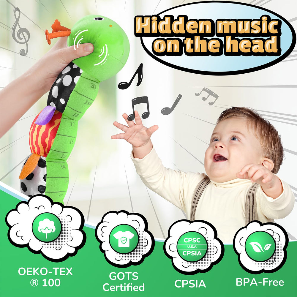 LIGHTDESIRE 20-inch ruler on caterpillar belly helps track growth during tummy time