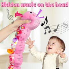 LightDESIRE caterpillar crinkle textures stimulate tactile exploration during play.