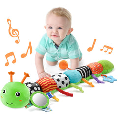 LIGHTDESIRE caterpillar head melody soothes newborns during tummy time