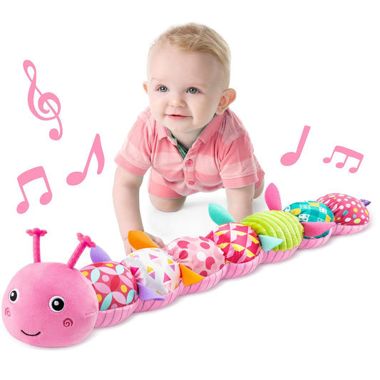 LightDESIRE baby caterpillar head with melody for soothing newborn comfort.