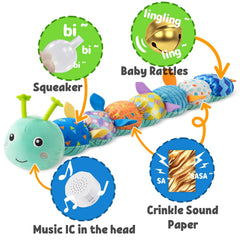LIGHTDESIRE caterpillar rattle sounds to engage hearing during play