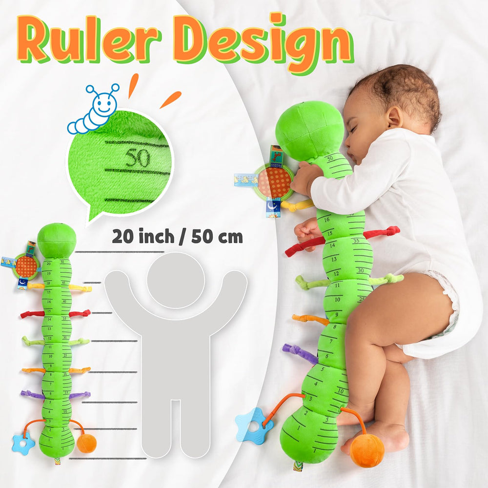 LIGHTDESIRE caterpillar tail with pull string and rattle for interactive play