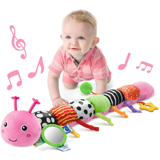 LIGHTDESIRE musical caterpillar head melody soothes and engages newborns during quiet time