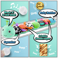 LIGHTDESIRE caterpillar body segments emit varied sounds for sensory exploration.
