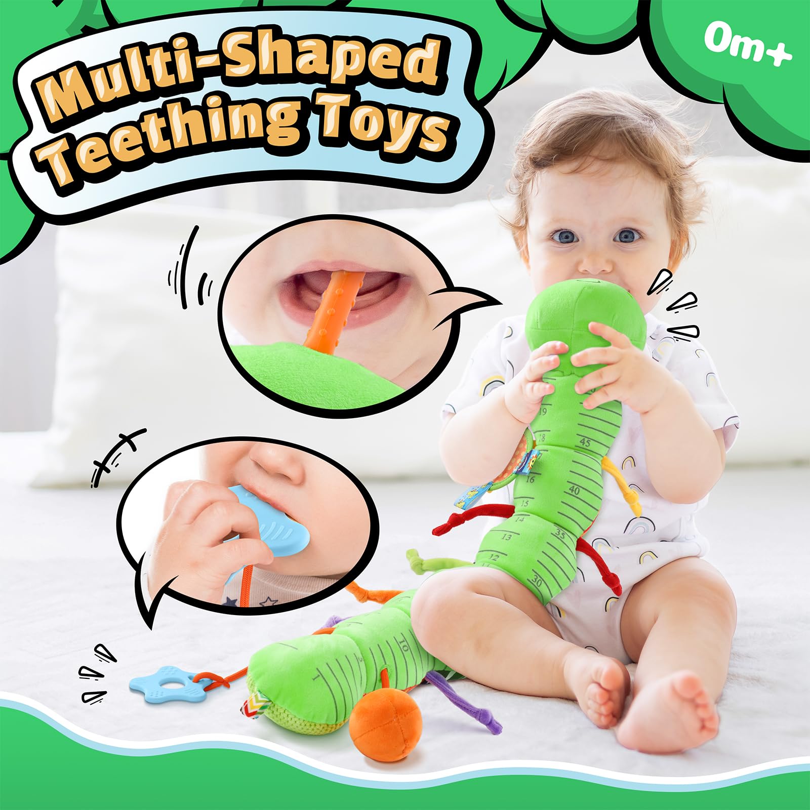 LIGHTDESIRE caterpillar crinkle fabric and ring bell for texture and sound