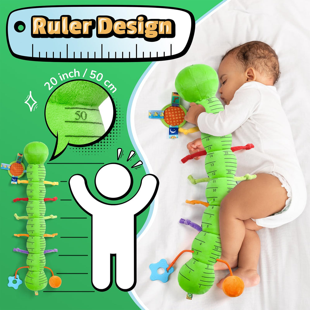 LIGHTDESIRE caterpillar growth ruler on belly for easy milestone tracking