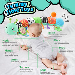 LIGHTDESIRE caterpillar mirror invites baby to observe expressions during play